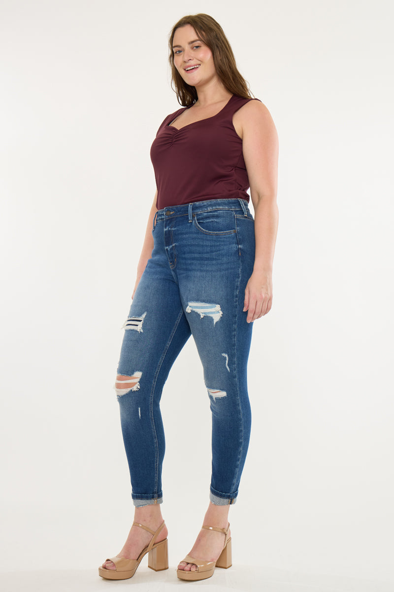 Women's Plus Size High Rise Ankle Skinny Jeans - Carly