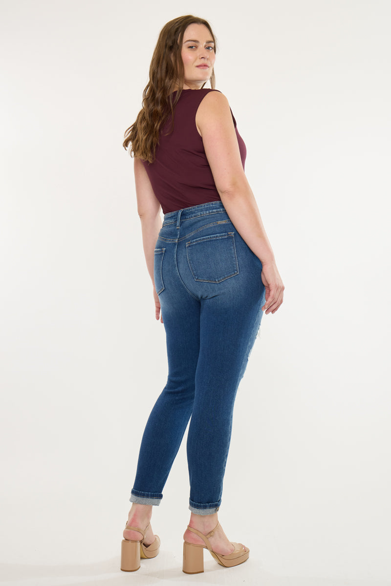Women's Plus Size High Rise Ankle Skinny Jeans - Carly