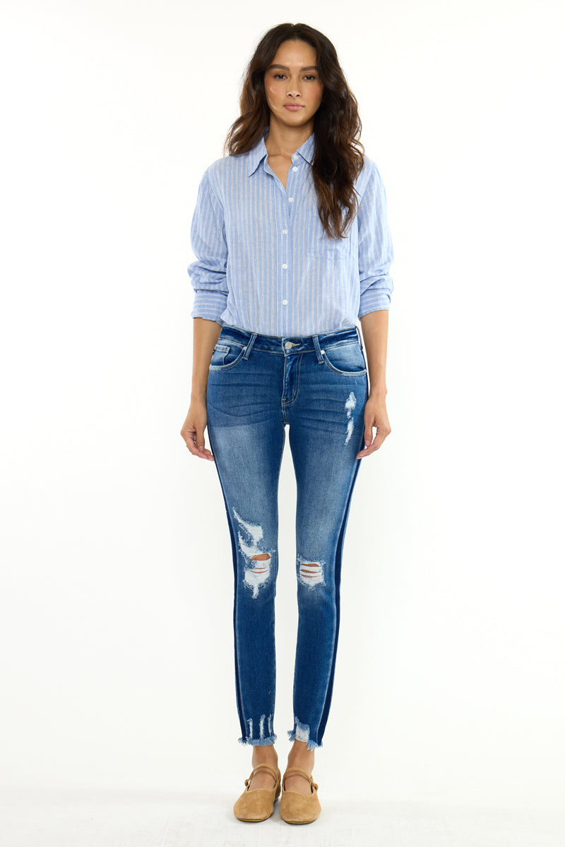 Women's Mid Rise Ankle Skinny Jeans - Alora