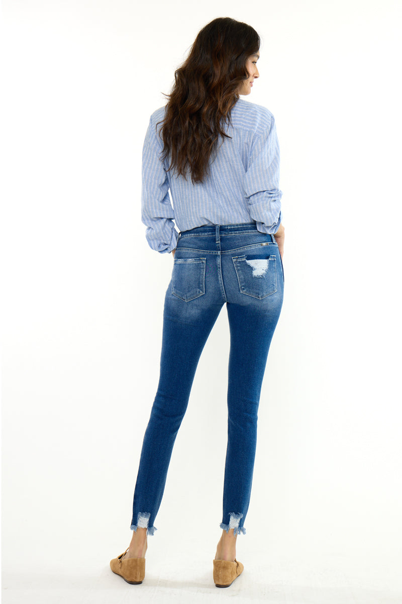 Women's Mid Rise Ankle Skinny Jeans - Alora