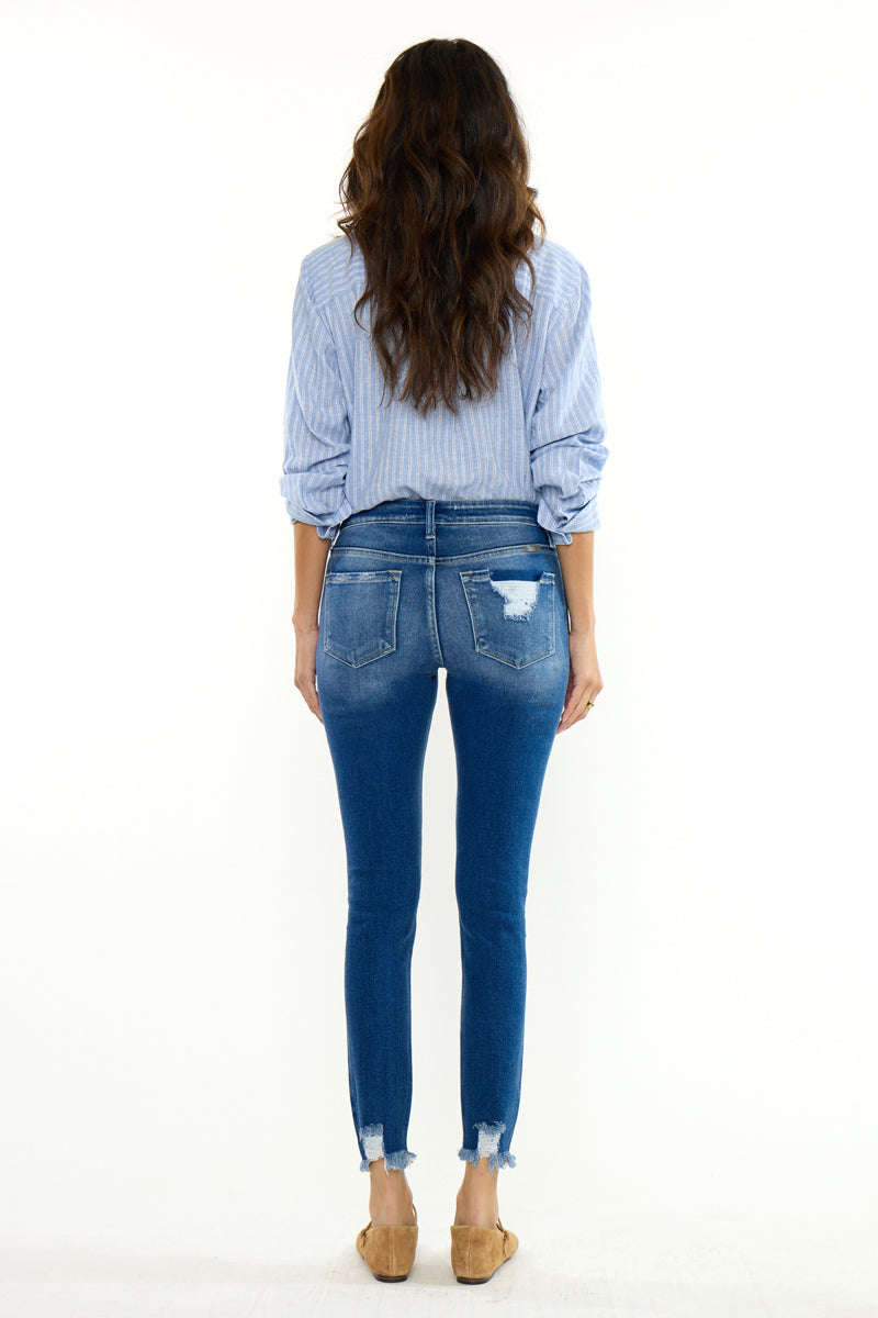 Women's Mid Rise Ankle Skinny Jeans - Alora