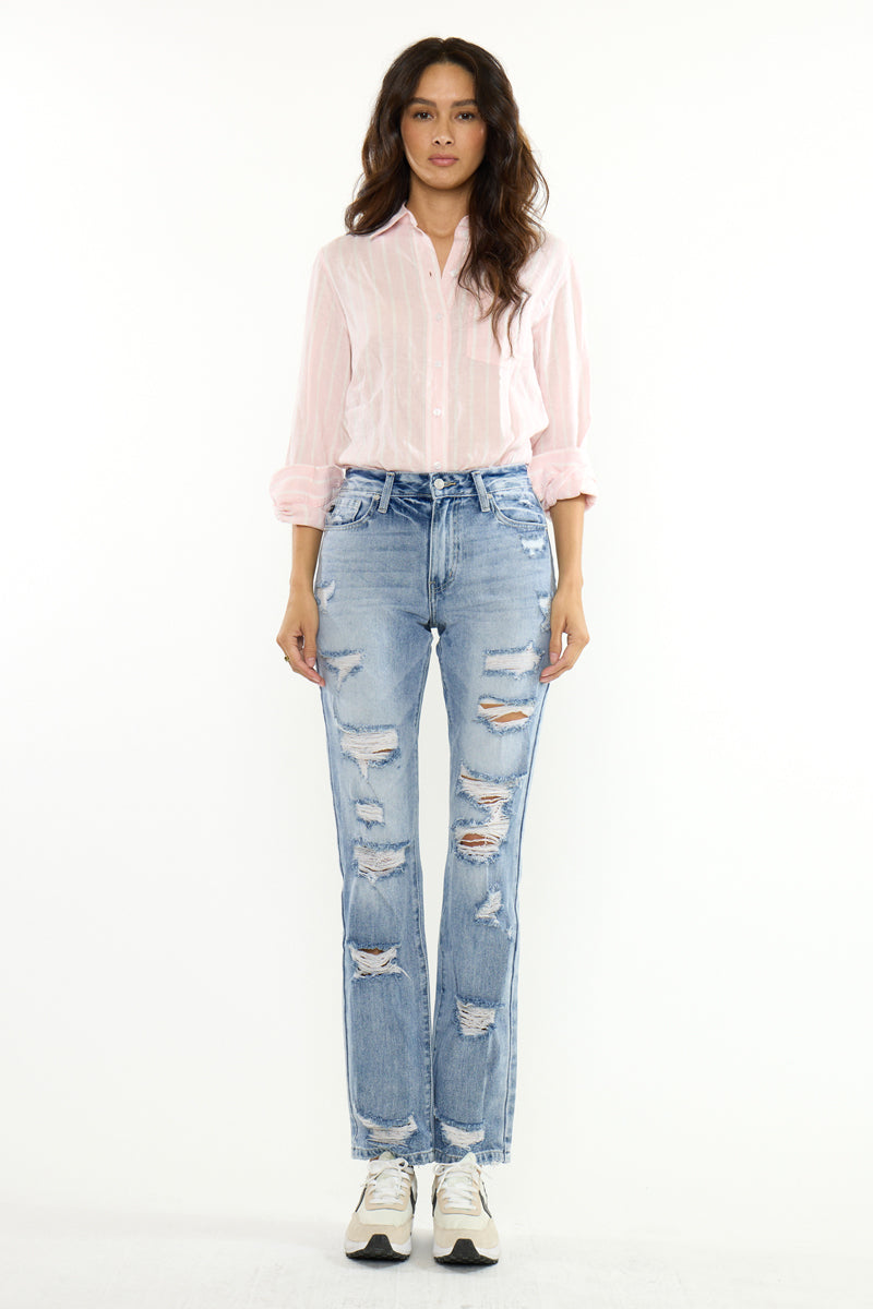 Women's High Rise Slim Straight Jeans - Ashland