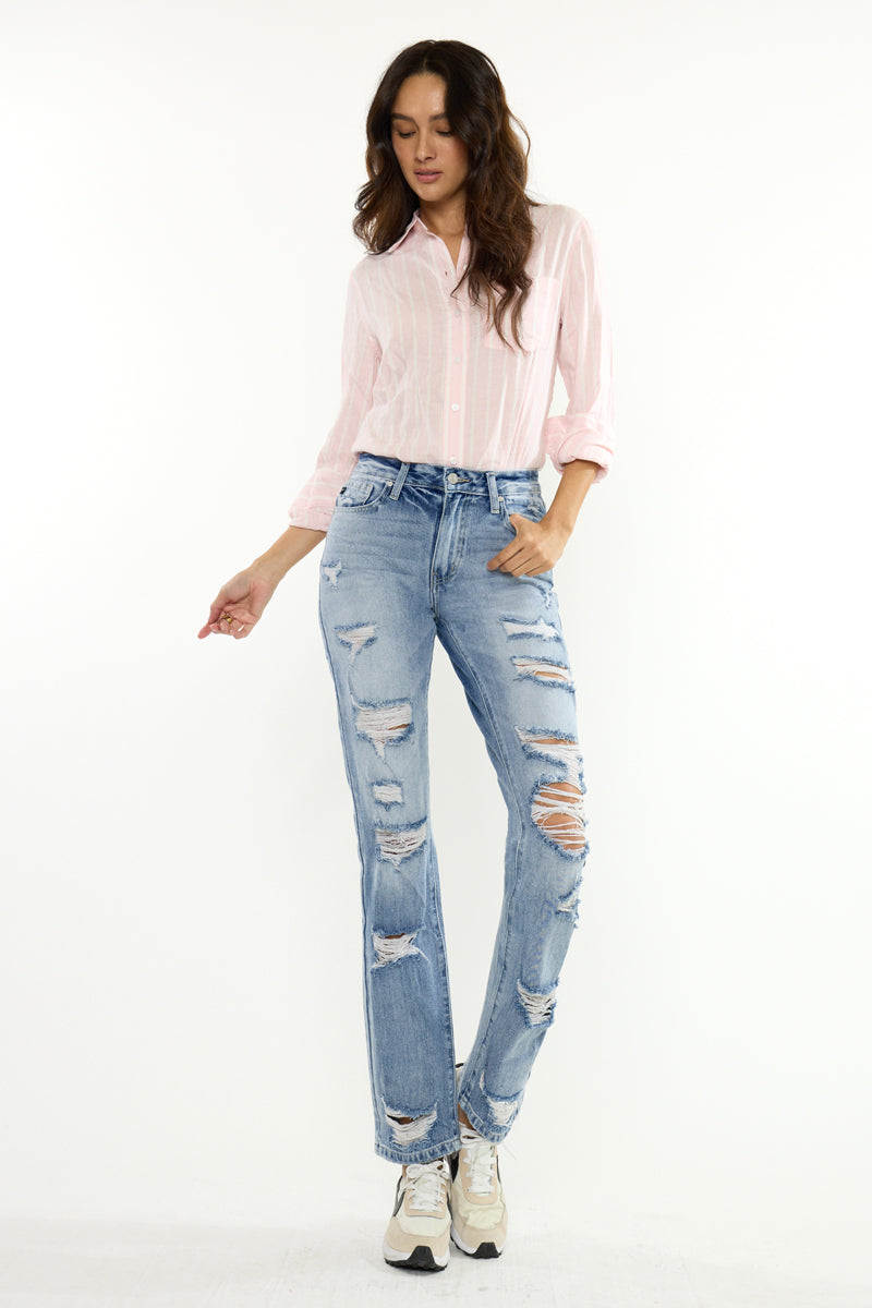 Women's High Rise Slim Straight Jeans - Ashland
