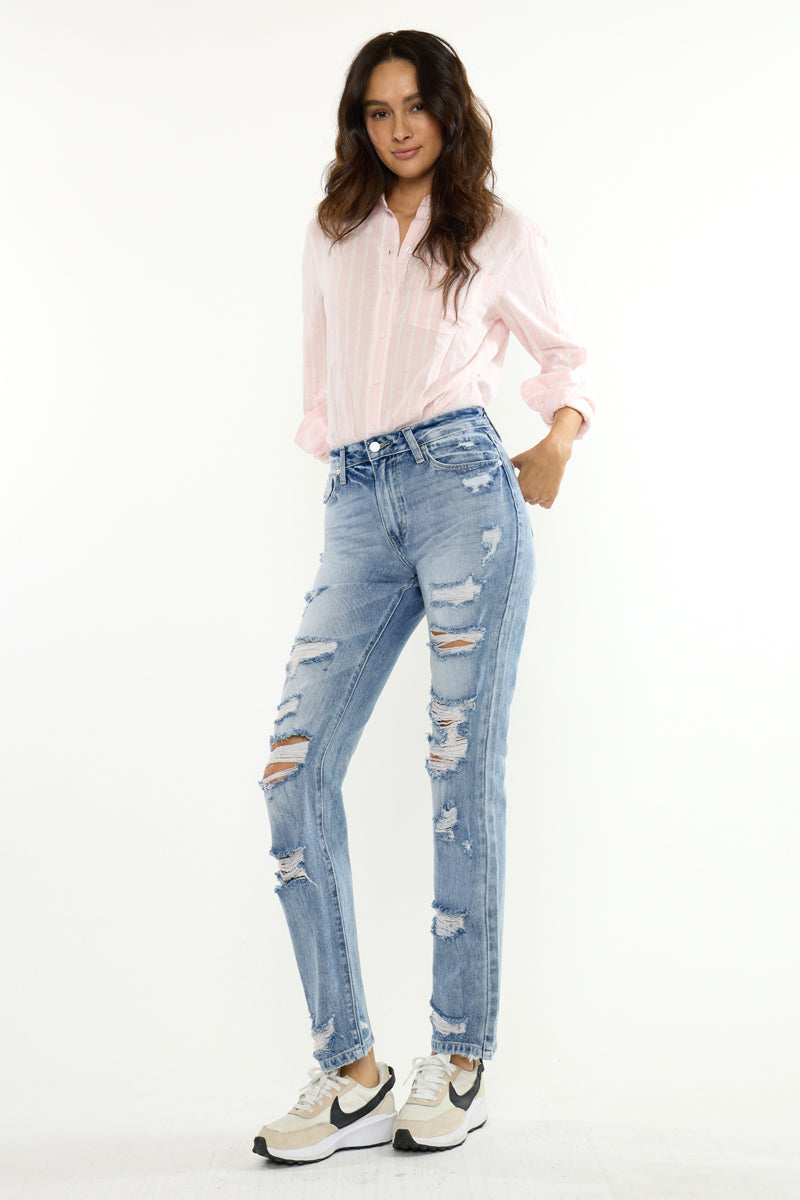Women's High Rise Slim Straight Jeans - Ashland