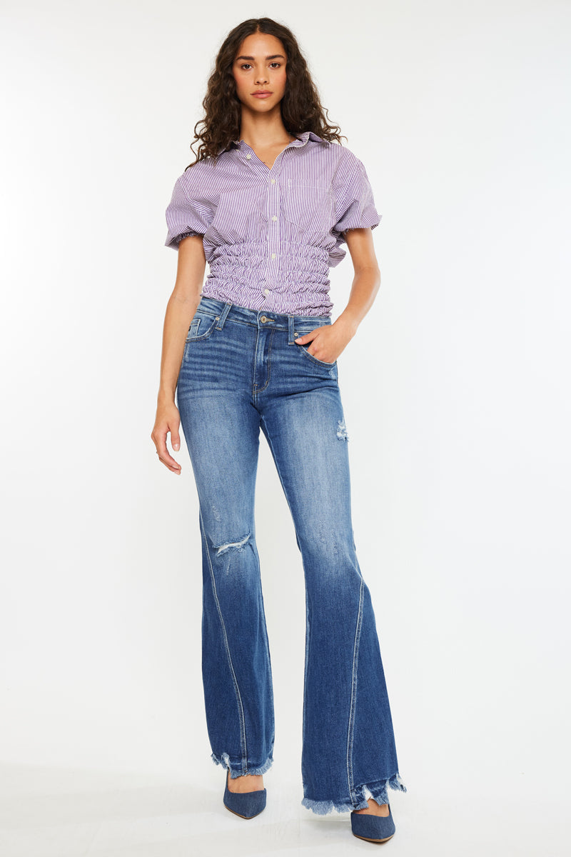 Women's High Rise Super Flare Jeans - Bali