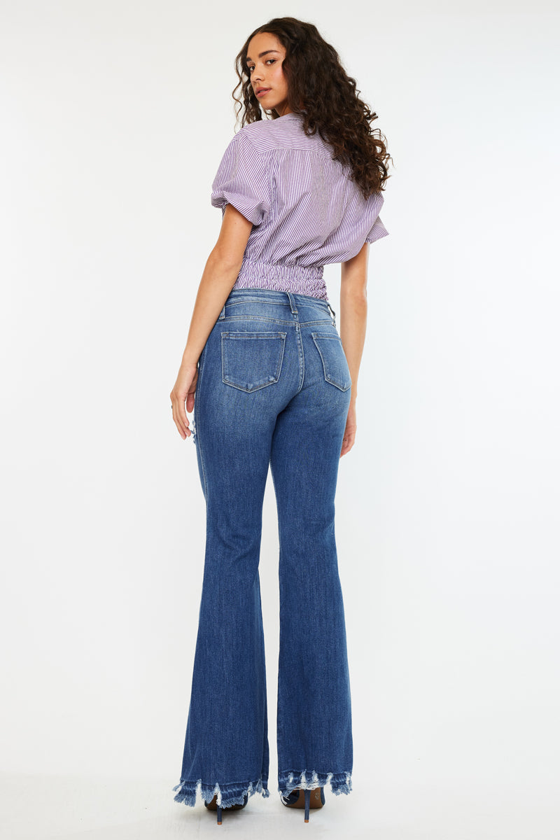Women's High Rise Super Flare Jeans - Bali