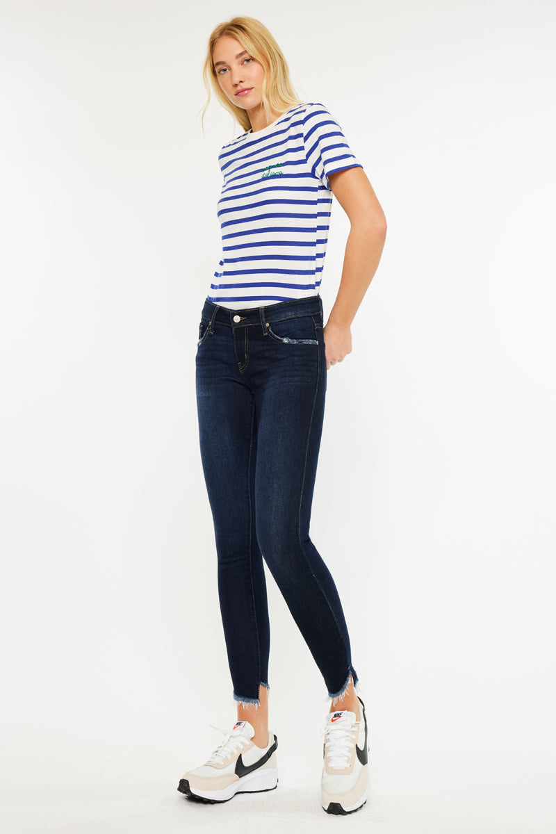 Women's Low Rise Ankle Skinny Jeans - Alexa