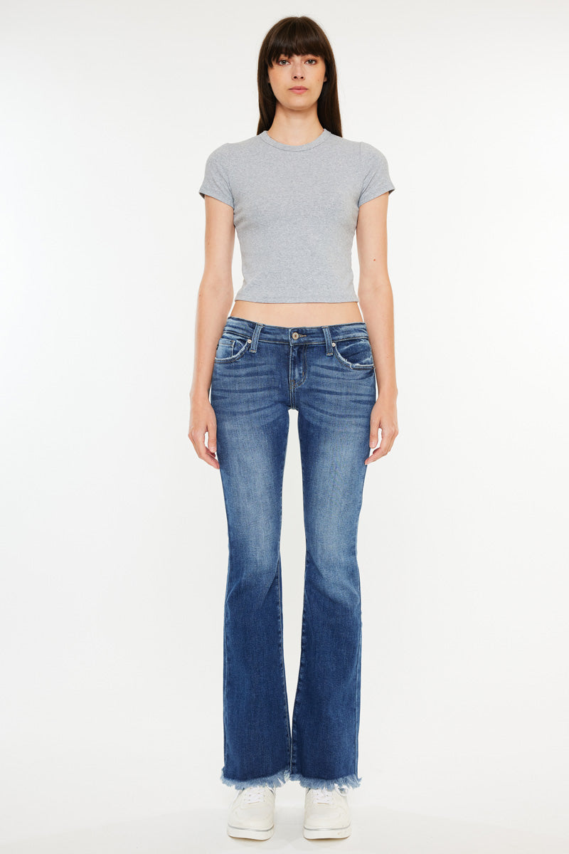 Women's Low Rise Baby Bootcut Jeans - Brandy