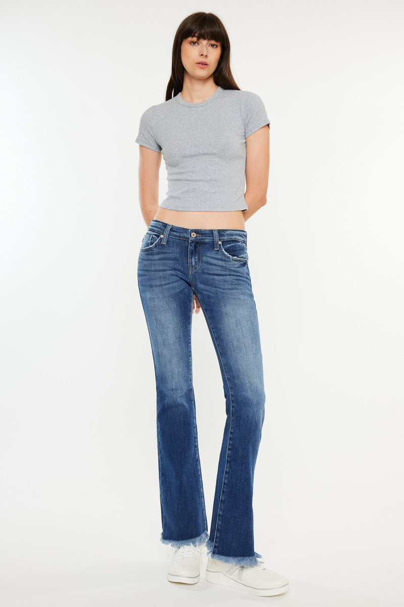 Women's Low Rise Baby Bootcut Jeans - Brandy