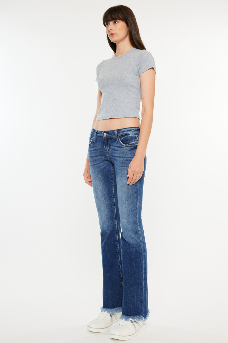Women's Low Rise Baby Bootcut Jeans - Brandy