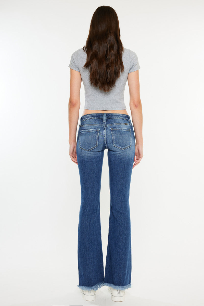 Women's Low Rise Baby Bootcut Jeans - Brandy