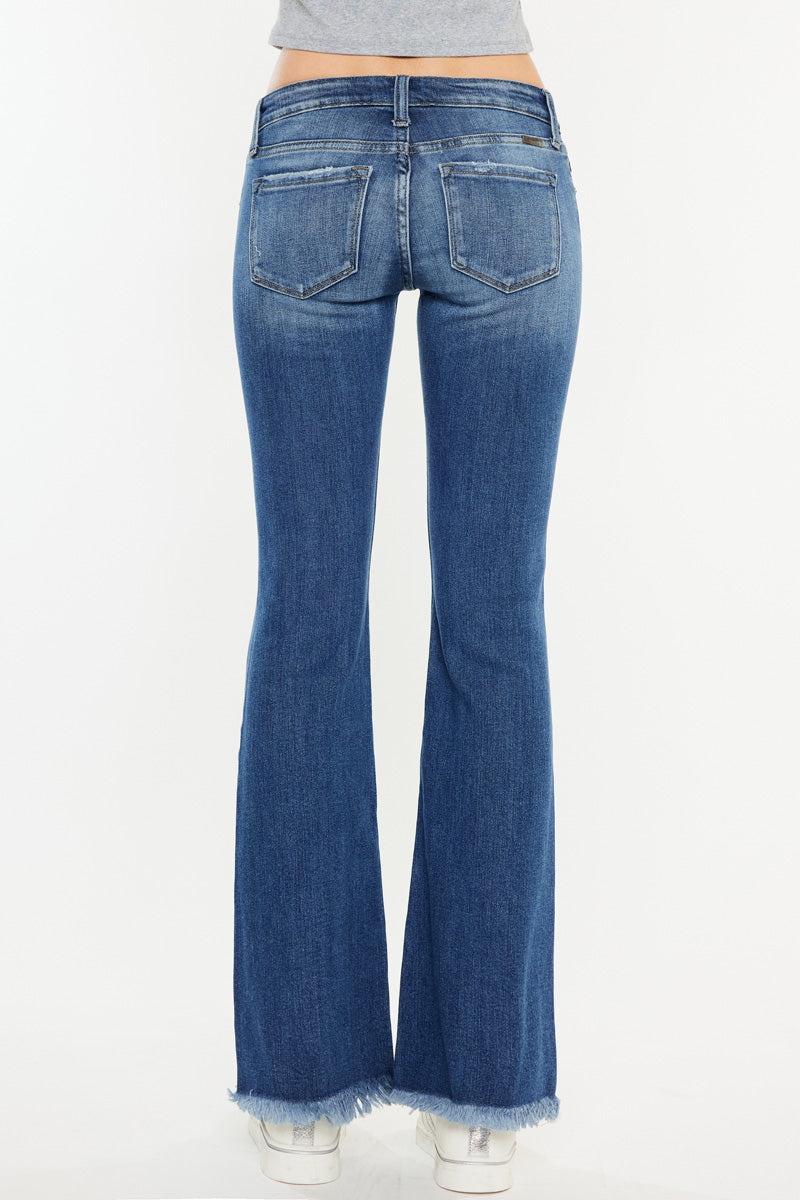 Women's Low Rise Baby Bootcut Jeans - Brandy