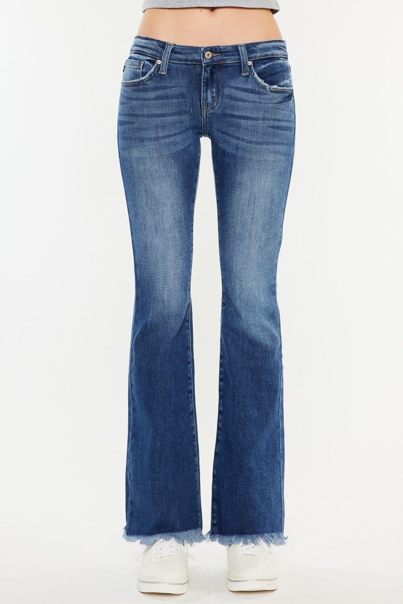 Women's Low Rise Baby Bootcut Jeans - Brandy