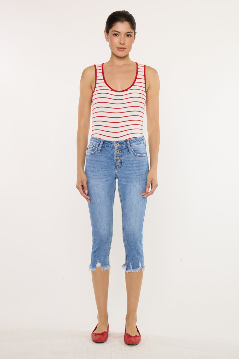 Women's Mid Rise Capri Jeans - Bixby