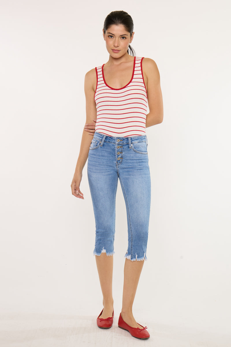 Women's Mid Rise Capri Jeans - Bixby