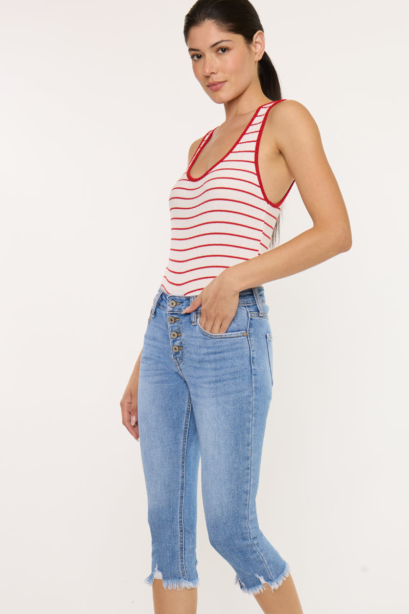 Women's Mid Rise Capri Jeans - Bixby