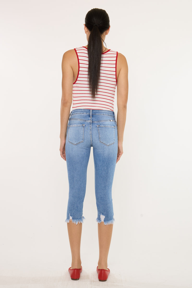 Women's Mid Rise Capri Jeans - Bixby