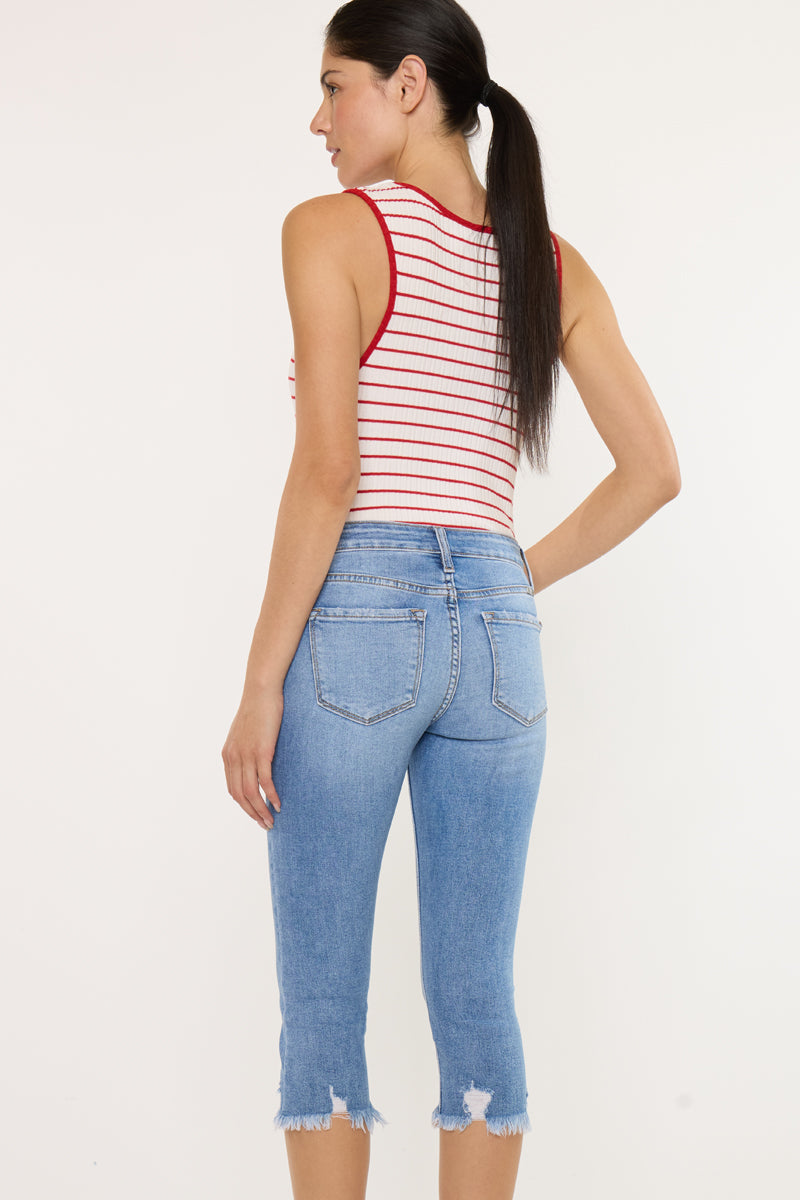 Women's Mid Rise Capri Jeans - Bixby