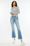 Women's High Rise Cropped Bootcut Jeans - Belle