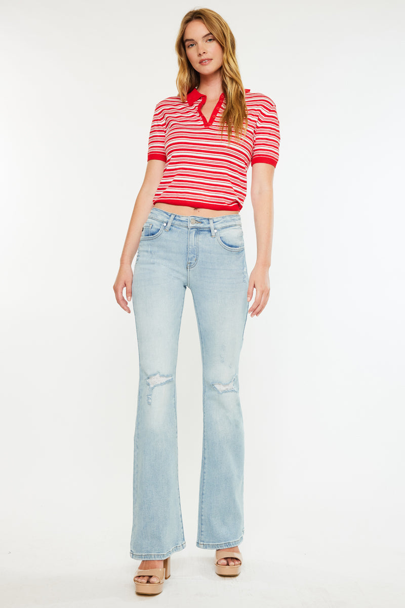 Women's High Rise Flare Jeans - Abigail