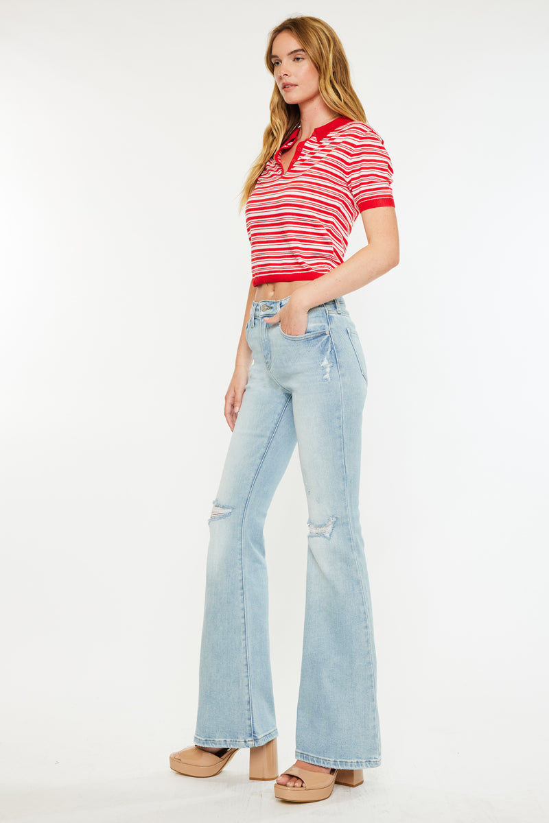 Women's High Rise Flare Jeans - Abigail