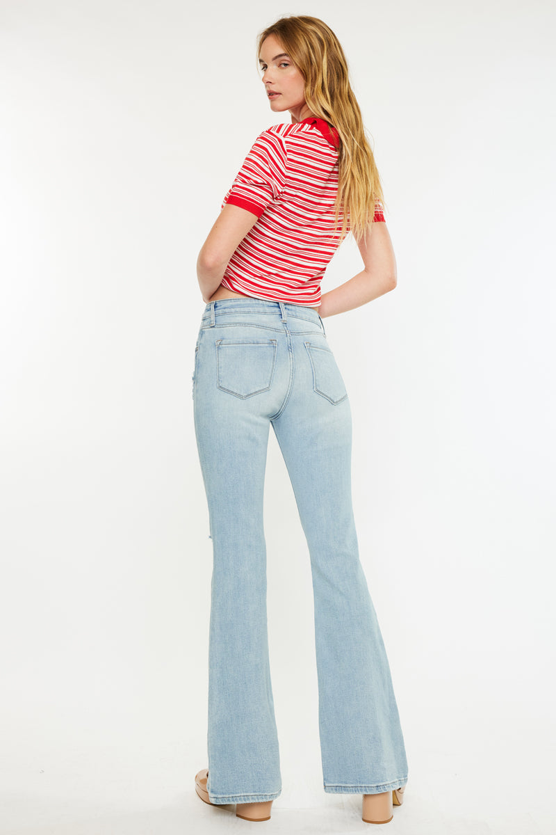 Women's High Rise Flare Jeans - Abigail
