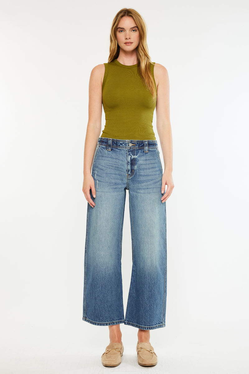 Women's Mid Rise Barrel Jeans - Bells