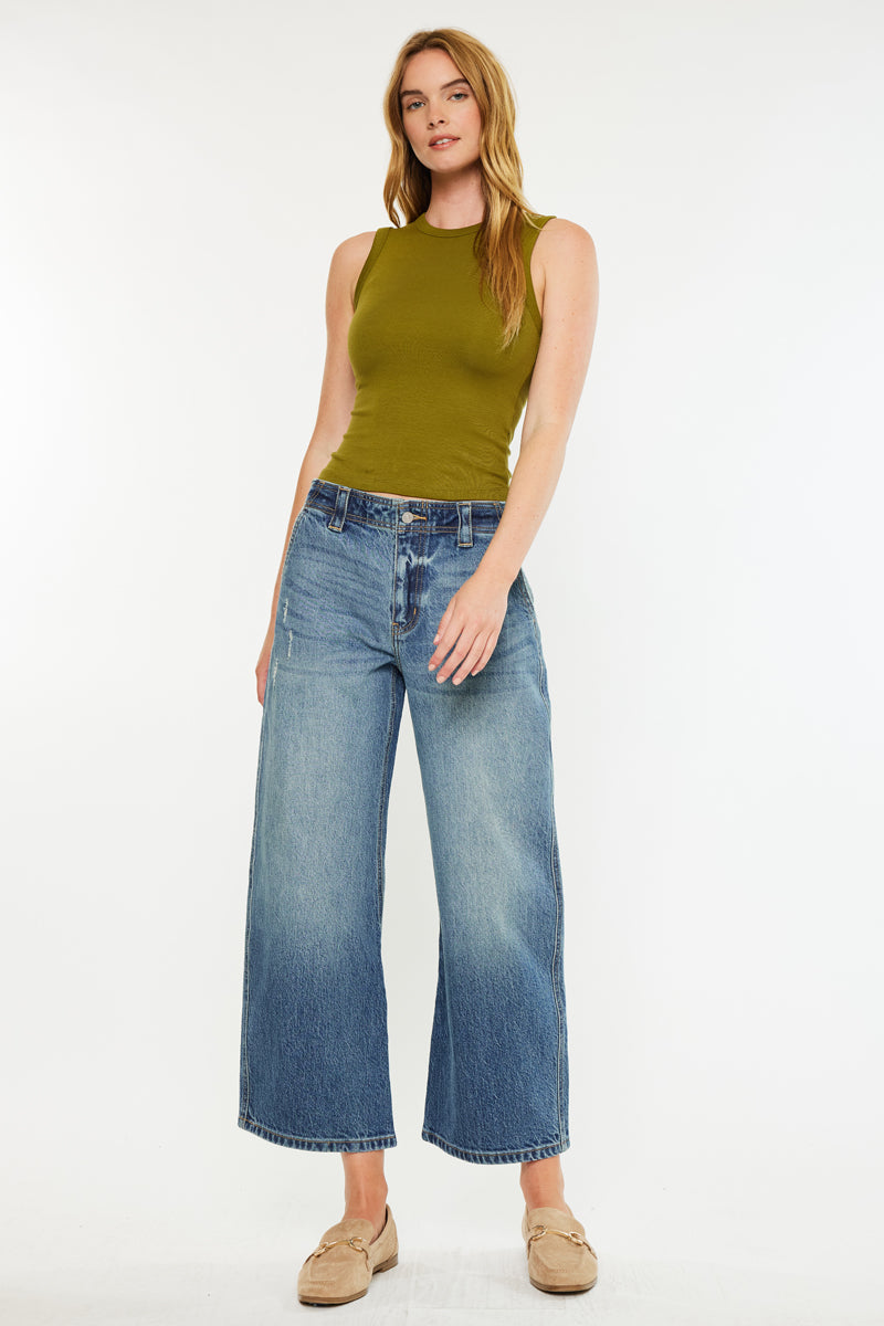 Women's Mid Rise Barrel Jeans - Bells