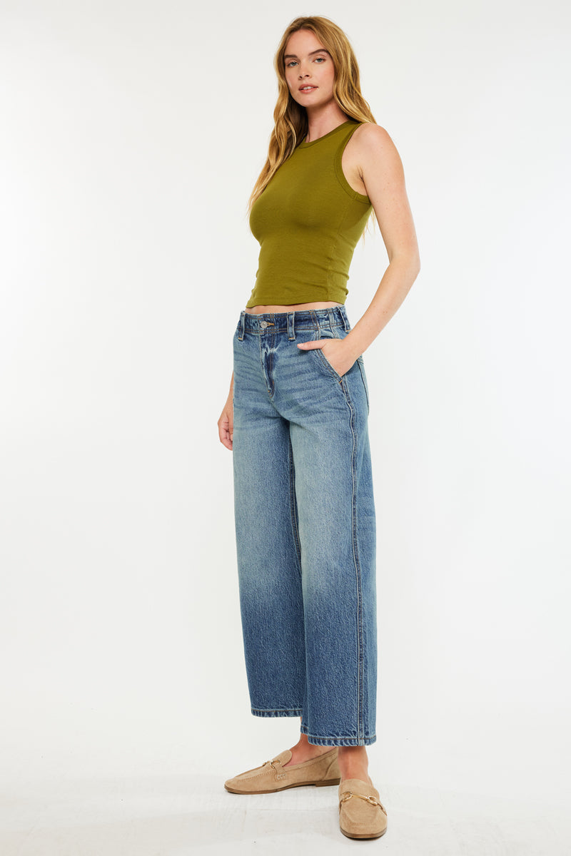 Women's Mid Rise Barrel Jeans - Bells