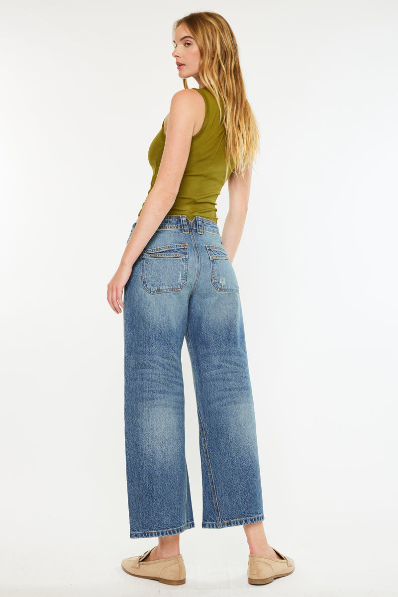 Women's Mid Rise Barrel Jeans - Bells