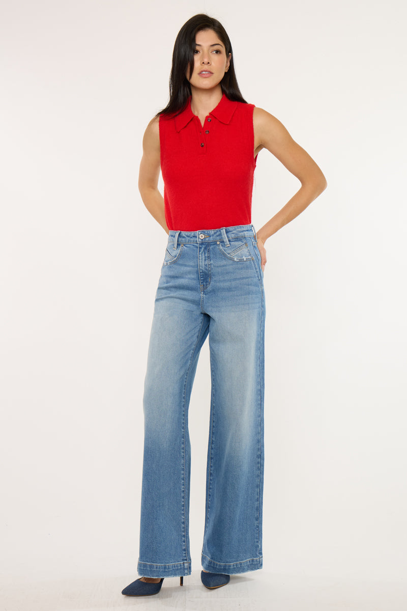 Women's Ultra High Rise Wide Leg Jeans - Becca