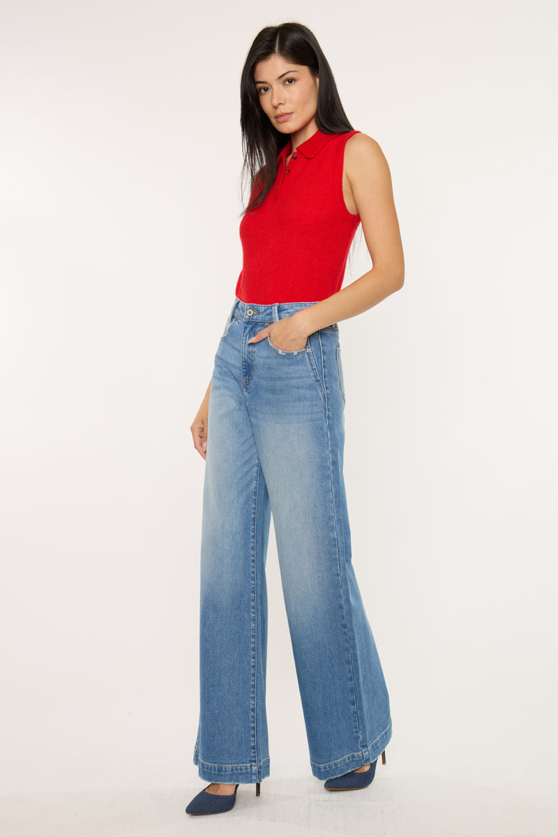 Women's Ultra High Rise Wide Leg Jeans - Becca