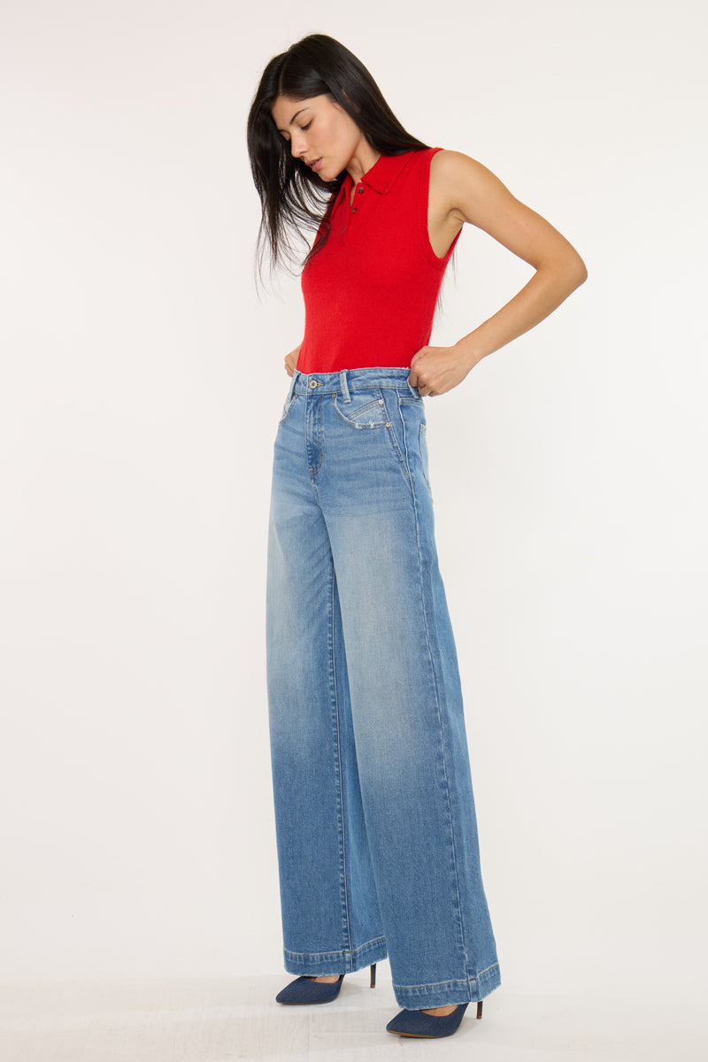 Women's Ultra High Rise Wide Leg Jeans - Becca