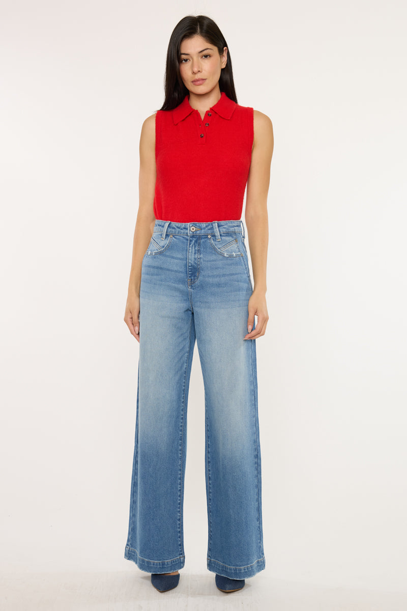 Women's Ultra High Rise Wide Leg Jeans - Becca