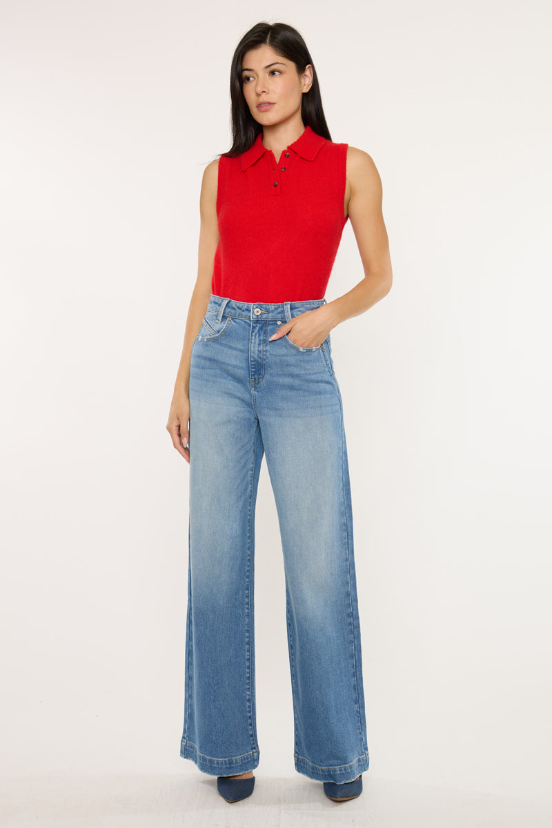 Women's Ultra High Rise Wide Leg Jeans - Becca