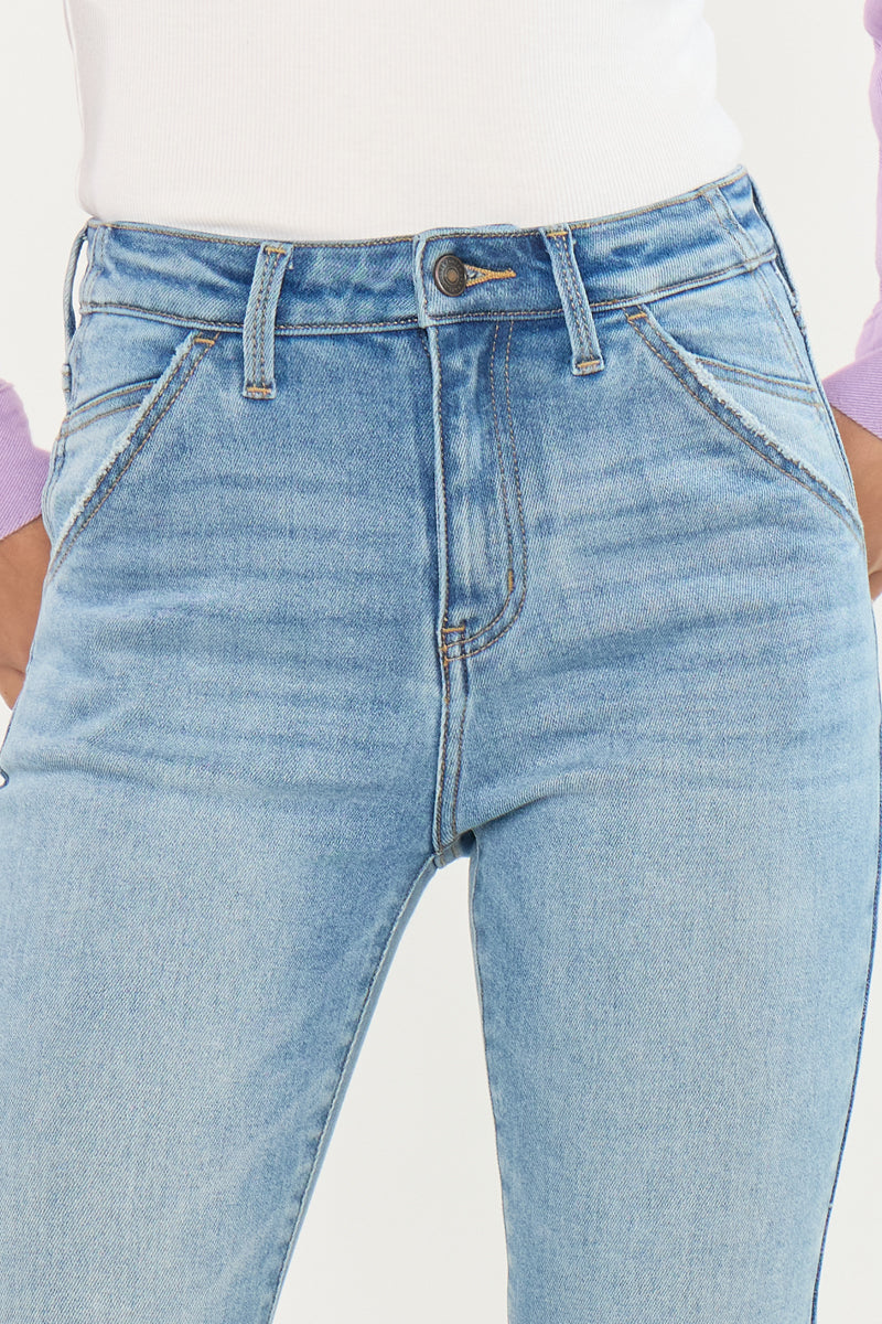 Women's High Rise Flare Jeans - Aimmes