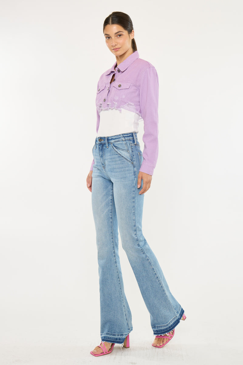 Women's High Rise Flare Jeans - Aimmes