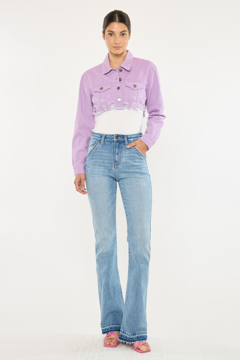 Women's High Rise Flare Jeans - Aimmes