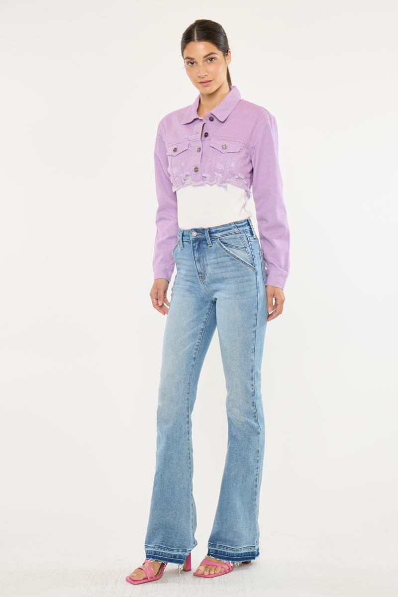 Women's High Rise Flare Jeans - Aimmes