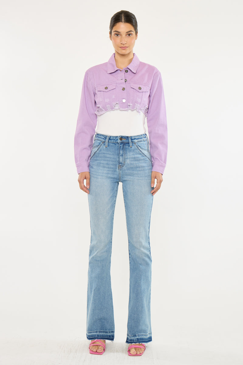 Women's High Rise Flare Jeans - Aimmes