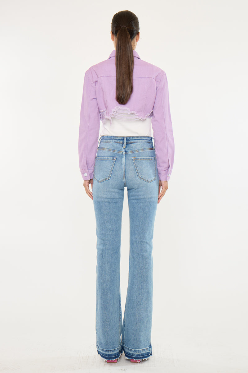 Women's High Rise Flare Jeans - Aimmes