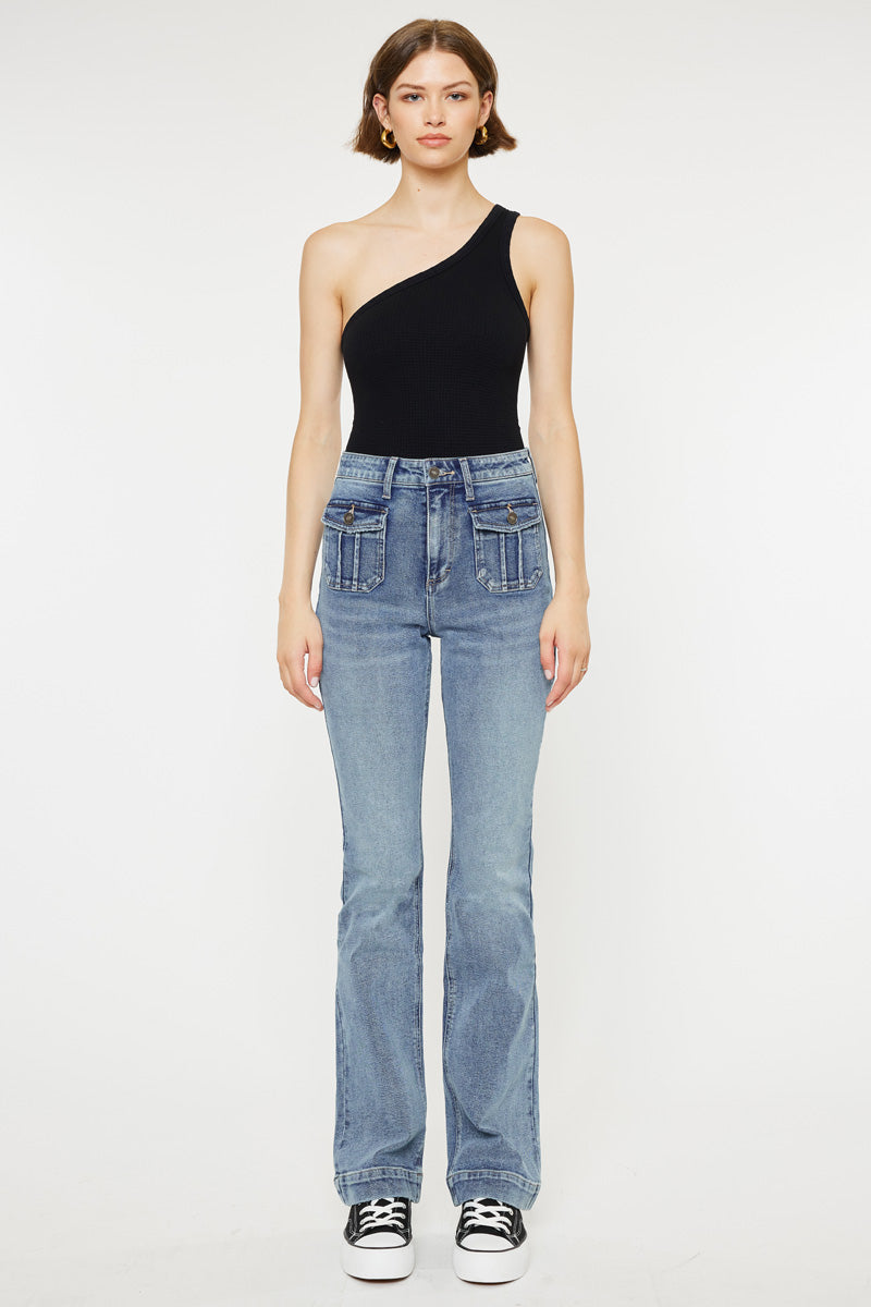 Women's High Rise Bootcut Jeans - Carrie