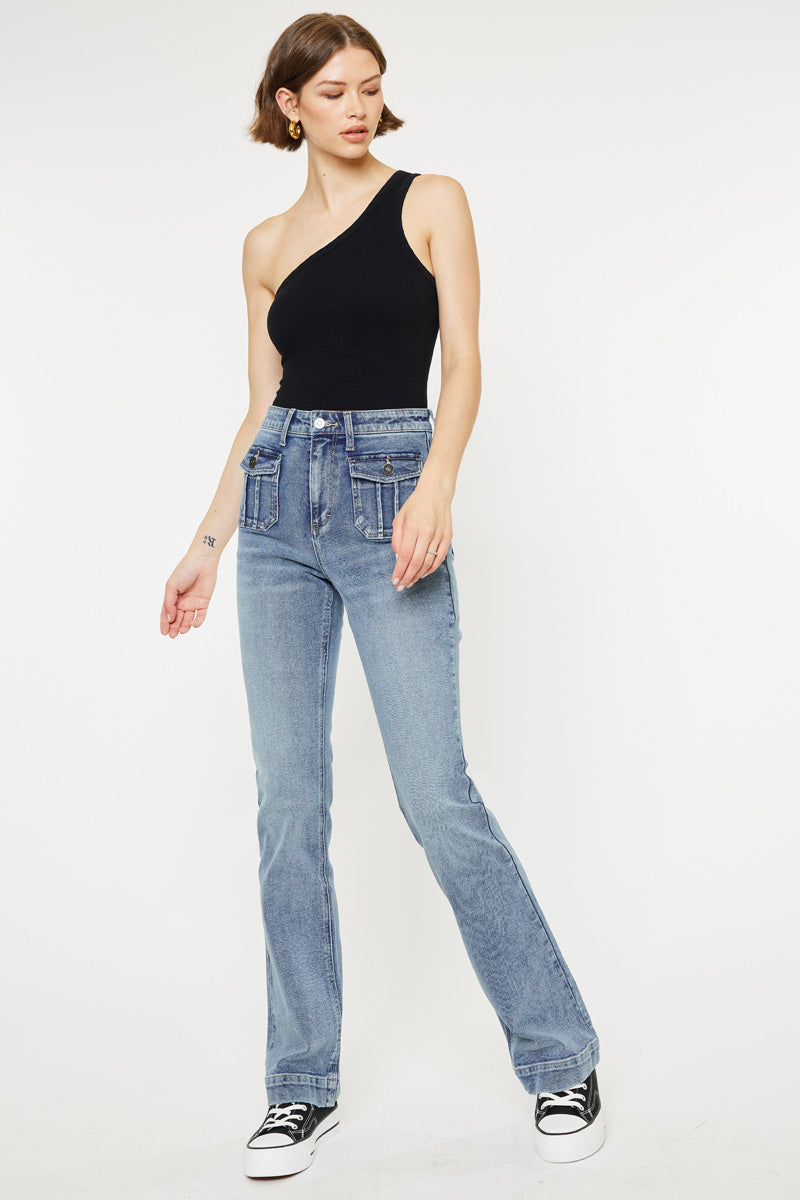 Women's High Rise Bootcut Jeans - Carrie