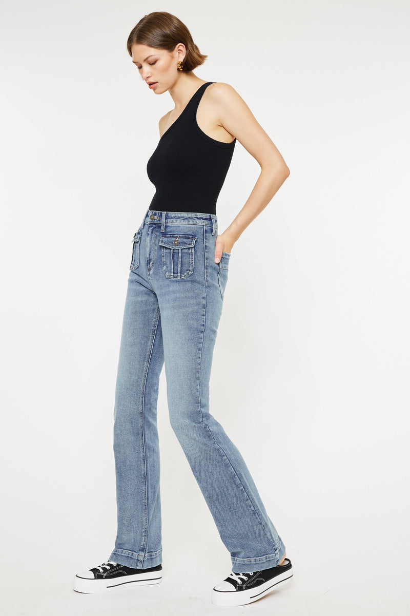 Women's High Rise Bootcut Jeans - Carrie