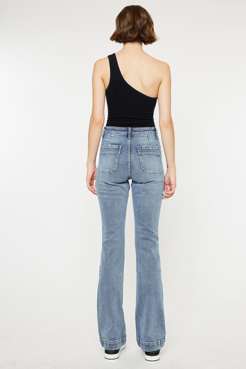 Women's High Rise Bootcut Jeans - Carrie