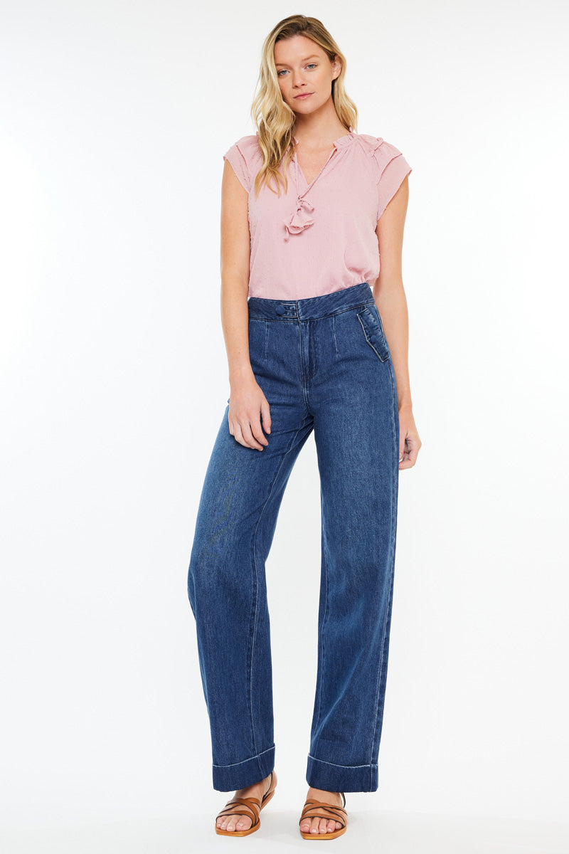 Women's High Rise Wide Leg Jeans - Adore