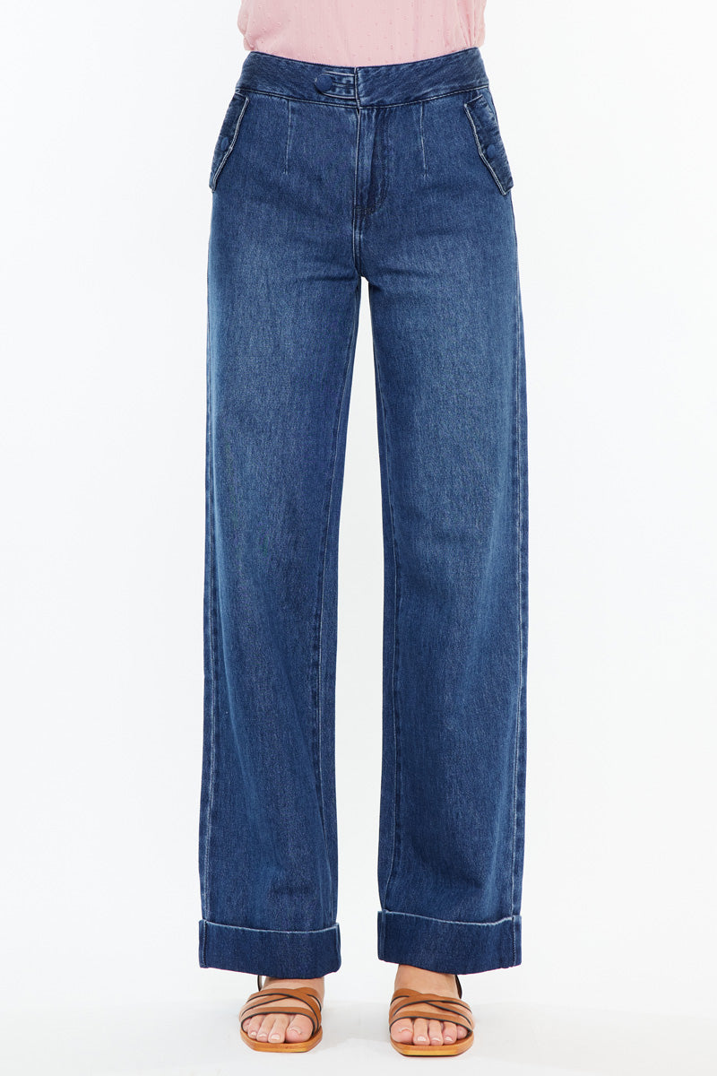 Women's High Rise Wide Leg Jeans - Adore