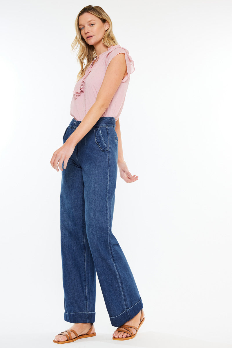 Women's High Rise Wide Leg Jeans - Adore