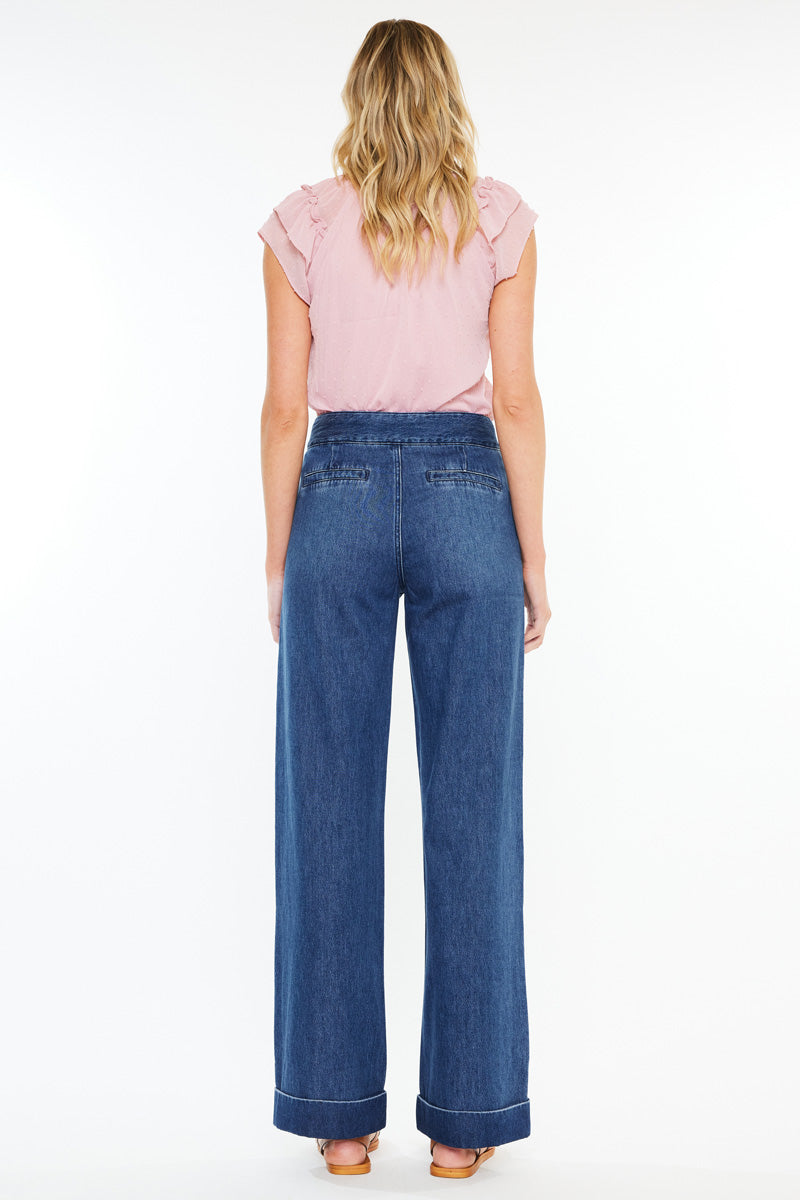Women's High Rise Wide Leg Jeans - Adore