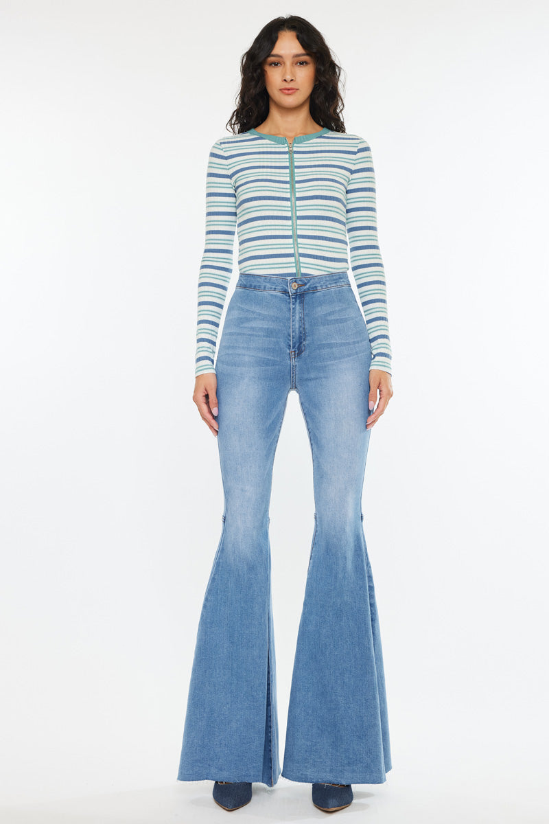 Women's High Rise Super Flare Jeans - Beverly